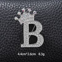 Simple Style Letter Crown Zinc Alloy Inlay Rhinestones Unisex Brooches sku image 4