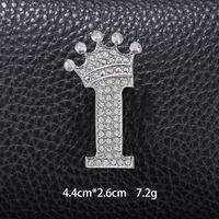 Simple Style Letter Crown Zinc Alloy Inlay Rhinestones Unisex Brooches sku image 18