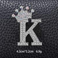 Simple Style Letter Crown Zinc Alloy Inlay Rhinestones Unisex Brooches sku image 22