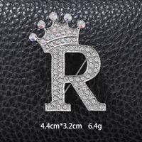 Simple Style Letter Crown Zinc Alloy Inlay Rhinestones Unisex Brooches sku image 34