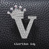 Simple Style Letter Crown Zinc Alloy Inlay Rhinestones Unisex Brooches sku image 42