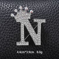Simple Style Letter Crown Zinc Alloy Inlay Rhinestones Unisex Brooches sku image 28