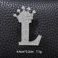 Simple Style Letter Crown Zinc Alloy Inlay Rhinestones Unisex Brooches sku image 24