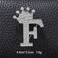 Simple Style Letter Crown Zinc Alloy Inlay Rhinestones Unisex Brooches sku image 12