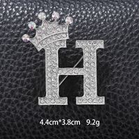 Simple Style Letter Crown Zinc Alloy Inlay Rhinestones Unisex Brooches sku image 16