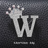 Simple Style Letter Crown Zinc Alloy Inlay Rhinestones Unisex Brooches sku image 44