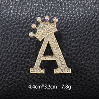 Simple Style Letter Crown Zinc Alloy Inlay Rhinestones Unisex Brooches sku image 1