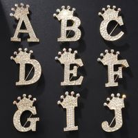 Simple Style Letter Crown Zinc Alloy Inlay Rhinestones Unisex Brooches main image 5