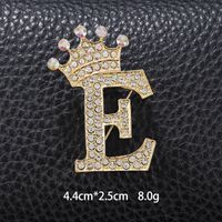 Simple Style Letter Crown Zinc Alloy Inlay Rhinestones Unisex Brooches sku image 9