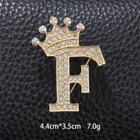 Simple Style Letter Crown Zinc Alloy Inlay Rhinestones Unisex Brooches sku image 11
