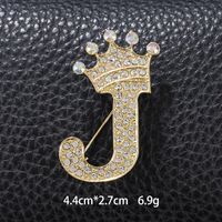 Simple Style Letter Crown Zinc Alloy Inlay Rhinestones Unisex Brooches sku image 19