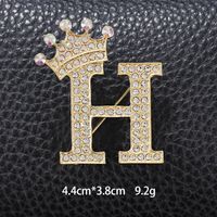 Simple Style Letter Crown Zinc Alloy Inlay Rhinestones Unisex Brooches sku image 15