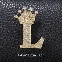 Simple Style Letter Crown Zinc Alloy Inlay Rhinestones Unisex Brooches sku image 23
