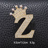 Simple Style Letter Crown Zinc Alloy Inlay Rhinestones Unisex Brooches sku image 47