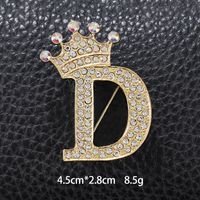 Simple Style Letter Crown Zinc Alloy Inlay Rhinestones Unisex Brooches sku image 7