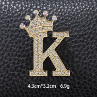 Simple Style Letter Crown Zinc Alloy Inlay Rhinestones Unisex Brooches sku image 21