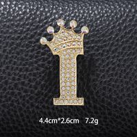Simple Style Letter Crown Zinc Alloy Inlay Rhinestones Unisex Brooches sku image 17