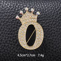 Simple Style Letter Crown Zinc Alloy Inlay Rhinestones Unisex Brooches sku image 29