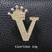 Simple Style Letter Crown Zinc Alloy Inlay Rhinestones Unisex Brooches sku image 41