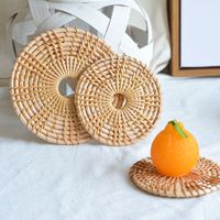 Casual Vacation Solid Color Rattan Placemat 1 Piece main image 6
