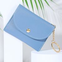 Women's Pu Leather Solid Color Sweet Square Zipper Buckle Coin Purse sku image 3