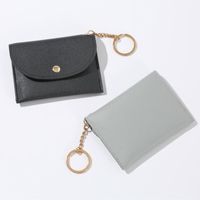 Women's Pu Leather Solid Color Sweet Square Zipper Buckle Coin Purse main image 3