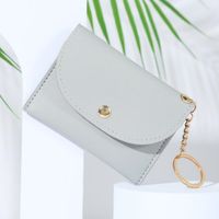 Women's Pu Leather Solid Color Sweet Square Zipper Buckle Coin Purse sku image 2