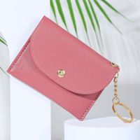 Women's Pu Leather Solid Color Sweet Square Zipper Buckle Coin Purse sku image 6