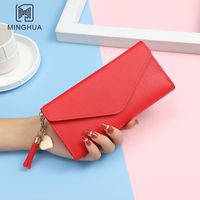 Black Red Pink Pu Leather Solid Color Square Clutches sku image 2
