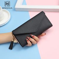 Black Red Pink Pu Leather Solid Color Square Clutches sku image 1