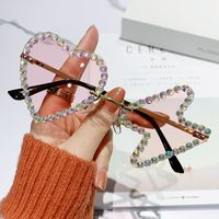 Lady Solid Color Pc Special-shaped Mirror Frameless Women's Sunglasses main image 5