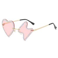 Lady Solid Color Pc Special-shaped Mirror Frameless Women's Sunglasses main image 2
