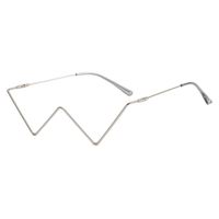 Simple Style Solid Color Natural Material Polygon Half Frame Optical Glasses sku image 2