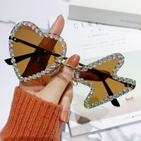 Lady Solid Color Pc Special-shaped Mirror Frameless Women's Sunglasses main image 4