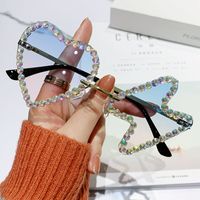 Lady Solid Color Pc Special-shaped Mirror Frameless Women's Sunglasses sku image 7