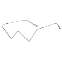 Simple Style Solid Color Natural Material Polygon Half Frame Optical Glasses sku image 4