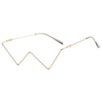 Simple Style Solid Color Natural Material Polygon Half Frame Optical Glasses sku image 1