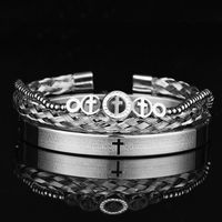 Glam Cross Stainless Steel Plating Bracelets sku image 1