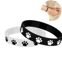 Cute Paw Print Silica Gel Unisex Wristband main image 3