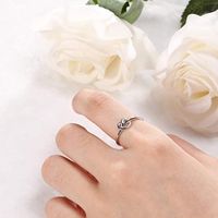 Simple Style Heart Shape Titanium Steel Rings main image 4