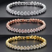 Simple Style Heart Shape Artificial Crystal Alloy Wholesale Bracelets main image 1