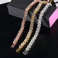 Simple Style Heart Shape Artificial Crystal Alloy Wholesale Bracelets main image 2