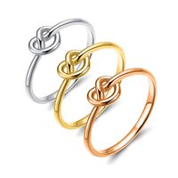 Simple Style Heart Shape Titanium Steel Rings main image 1