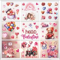 Chinoiserie Cute Heart Shape Plastic Wall Sticker Wall Art main image 5