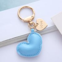 Cute Heart Shape Pu Leather Valentine's Day Unisex Bag Pendant Keychain sku image 5