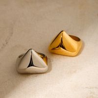 304 Stainless Steel IG Style Plating Triangle Rings main image 1