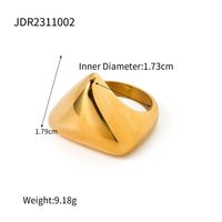 304 Stainless Steel IG Style Plating Triangle Rings sku image 4