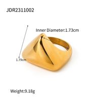 304 Stainless Steel IG Style Plating Triangle Rings sku image 5