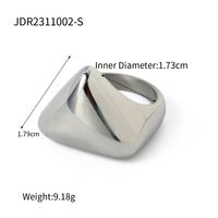 304 Stainless Steel IG Style Plating Triangle Rings sku image 1