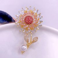 Elegant Glam Luxuriös Blatt Blume Messing Überzug Inlay Zirkon Frau Broschen 1 Stück sku image 9